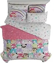 Franco Squishmallows Bedding Super Soft Comforter and Sheet Set with Sham, 7 Piece Queen Size