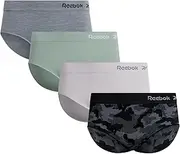 [Reebok] Women's Underwear – 4 Pack Plus Size Seamless Hipster Briefs (XL-3XL)
