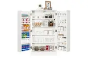 Giantex 2-Door Storage Cabinet Buffet Sideboard Cupboard Adjustable Shelves Kitchen Storage Organizer White