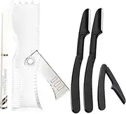 WEKADRIN Professional Beard Styling Kit 3pc Reusable Comb Set Portable Compact Beard Shaper for Daily Use Travel