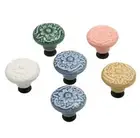 Kitchen Cabinet Cupboard Drawer Ceramic Door Knobs Handles Pulls Retro Vintage