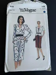 Vogue Sewing Pattern 8259 Misses' DRESS Size 14 Easy to Sew