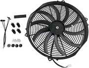 16'' Push/Pull 12V 120W Electric Radiator Intercooler Slim Fan Engine Cooling System Racing Car Accessories Car Radiator
