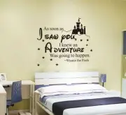 wall stickers Adventure going to happen Winnie decor art removable vinyl decal