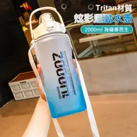 在飛比找PChome24h購物優惠-Tritan大容量環保運動水壺-2000ml