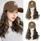 Hairpiece Baseball Cap with Wig Highlights Blonde Adjustable Hat Wig Outdoor