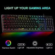 Gaiming Keyboard For Pc RGB Backlit Ergonomic 62Key With Gaiming Mouse And Pad