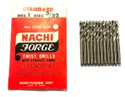 NACHI 5/32" Screw Machine Length Drills HSS 12 Pack