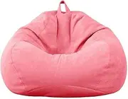 Portable Lazy Beanbag Chair Sofa Set Living Room Decor Furniture Bean Bag Chair Single Fabric Sofa Balcony Bedroom Tatami Chair (Color : Pink, Size : 70x80cm)
