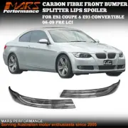 Real Carbon Fibre Front Bumper Splitter Lips Spoiler for E92 E93 06-09 Pre LCI