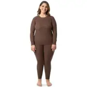 Fruit of the Loom Women's Recycled Waffle Thermal Top & Bottom Set, Plus Size 3X