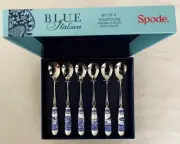 Spode Blue Italian Set of 6 Teaspoons