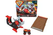 Monster Jam, Official Bakugan Dragonoid Stunt Dial Playset with Exclusive 1:64 Scale Dragonoid Die-Cast Monster Truck