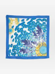 Silk Fleurs Et Carlines II Scarf