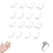 16Pcs Ring Sizer Adjuster Ring Spacer Invisible Ring Size Reducer for Man and Woman