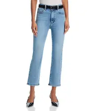 Frame The Pencil High Rise Crop Jeans in Lark