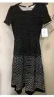NEW LuLaRoe Large Black/White Polka Dot Ombré Amelia Dress Unicorn 14/16 L