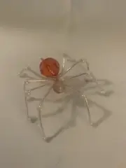 Handmade Beaded Wire 2 inch RED SPIDER Halloween Christmas Decoration