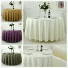 Round Table Cloths Jacquard Polyester Tablecloths Home Dining Hotel Table Cover