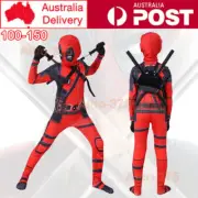 Kids Deadpool Cosplay Costume Boys Superhero Jumpsuit Christmas Party Outfits