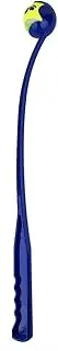 Tennis Ball with Throw Stick Dog Toy, 65cm, Blue - Tennis Ball Thrower for Fetch, Hands-Free Throw Tennis Ball Launcher, Suitable for All Types of Dogs, Dog Toy, Aids Dogs Dental Health