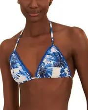 Farm Rio Garden Tiles Printed Bikini Top