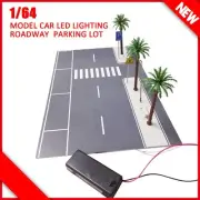 Diorama 1:64 Car Garage Model LED Lighting City Parking Lot Scene Display Model