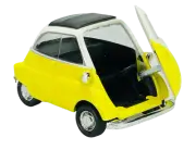 WELLY OLD TIMER BMW ISETTA YELLOW 1:34 DIE CAST METAL MODEL NEW IN BOX