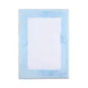 Aqua Bordered Bath Rug - Exclusive