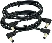 Chenyang 2 Pack DC 12V 2A 5.5x2.1/2.5mm Male to 5.5x2.1/2.5mm Male Power Plug Barrel Connector Charge Cable 24AWG 0.6M