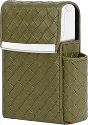 [Aatacas] PU Leather Sliding Cigarette Box Case with Lighter Holder and Belt Loop