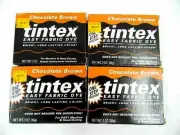 Vintage Lot of 4 Tintex Easy Fabric Dye 2oz Packs Chocolate Brown Sealed