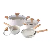 Nonstick Induction Cookware Sets - 8 Piece Nonstick Cast Aluminum Pots and Pa...