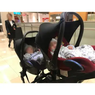 二手 Baby Jogger City Select Double Stroller+提籃+提籃轉接器