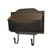 Unbranded Wall Mount Mailbox Aluminum Non-Locking+Newspaper Holders Copper Brown