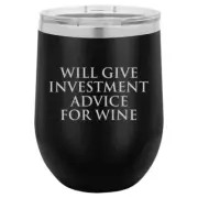 Stemless Wine Tumbler Will Give Investment Advice For Wine Funny Banker Broker