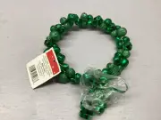Vintage Jingle Bell Wreath Christmas Door Hanger Metal Curl Ribbon & Holly 5”