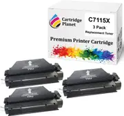 3 Pack Compatible Toner Cartridge Replacement for HP C7115X 15X (3,500 Pages) for HP Laserjet 1200 1200n 1200se 1220 1220se 3300 3310 3320 3320N 3330 3380