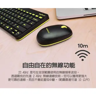 羅技Logitech Nano 無線鍵鼠組 MK240 紅白色