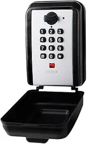 koolsoo Key Lock Box Password Box, Easy to Install Easy Password Setup Combination Lockbox for Outdoor House Keys Room Cards Office, Wall Mounted