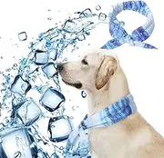 PLUSHCEWT Dog Cooling Bandana,Summer Dog Bandanas,Pet Cooling Collar,Cooling Ice Collar for Dog Cat,Pet Dog Summer Instant Dog Cooling Collar for Outdoor Hunting Training and Camping (L)