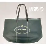 PRADA 托特包 印花 深 皮革 日本直送 二手