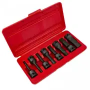 7pc Metric 3/8" Drive Long Impact Hex Socket Bit Set 4, 5, 6, 7, 8, 10, 12mm