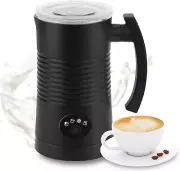 Electric Coffee Milk Frother, Milk Steamer Soft Foam Maker with Two Whisks for F
