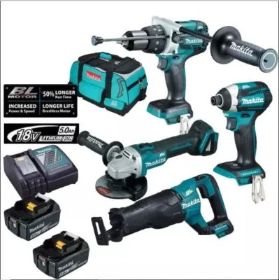 Makita 18V 4 Piece BRUSHLESS Combo Kit - Drill, Driver, Saw, Grinder #500502
