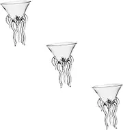 3 Pcs Octopus-Design Tall Cocktail Glass Stylish Home Mojito Glass for Social Gatherings