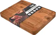 St Clare Acacia Reversible Board with Juice Curve Board, Size 40 x 30 x 3.8 cm