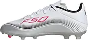 [adidas] Unisex Kid's F50 Messi League Firm Multi Ground Football Boots, Cloud White Lucid Red Silver Metallic, 12.5 US