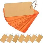 ibasenice 8pcs Blank Label Card Study Cards Flashcards for Studying Blank Flashcards Note Cards with Rings Index Card Notebook Spiral Loose Leaf Office Business Card