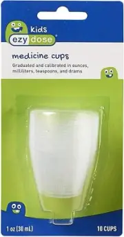 Ezy Dose Plastic Calibrated Medicine Cups Disposable 1 Ounce 10 Count 6 Pack